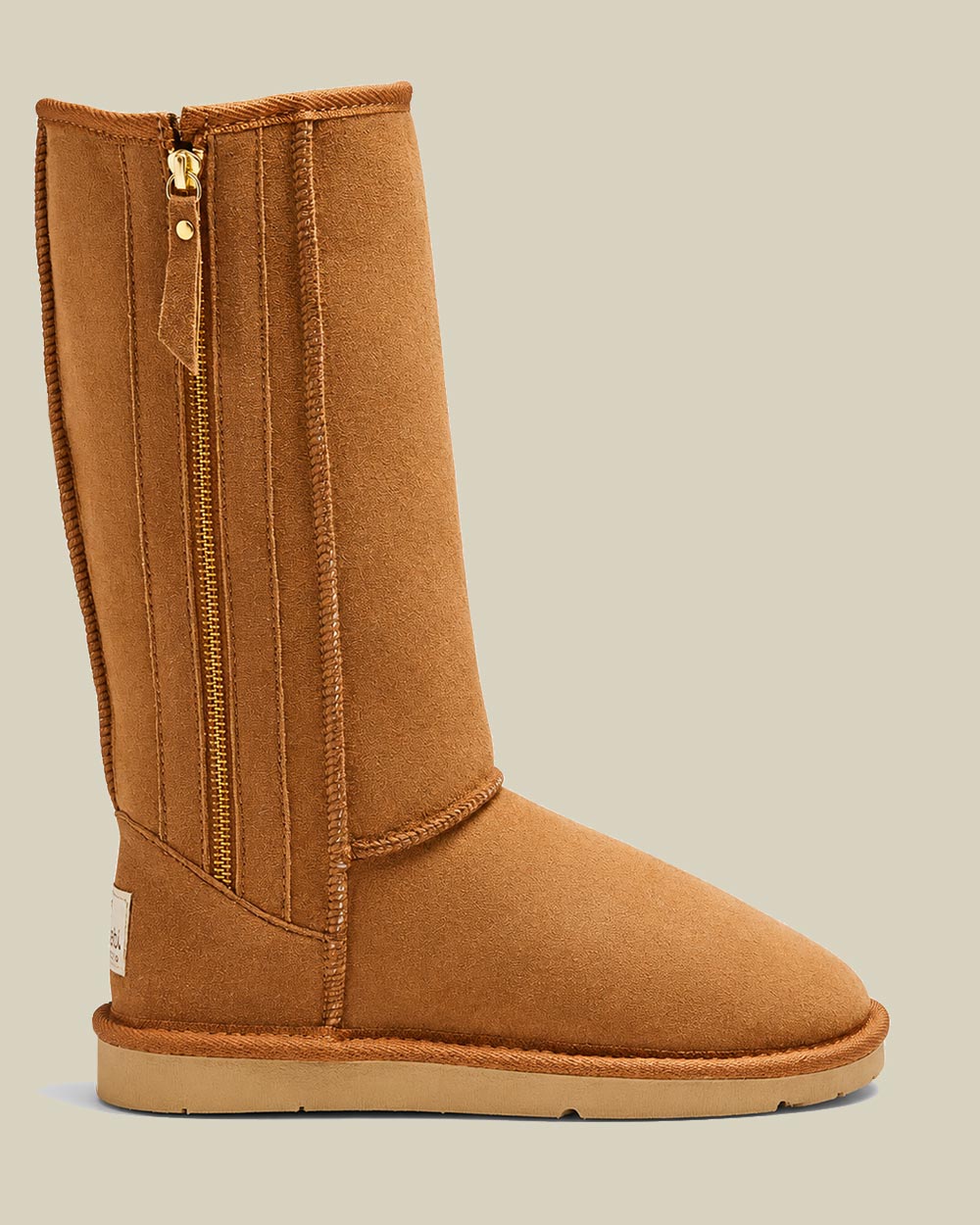 Tall Zip Sheepskin Boots