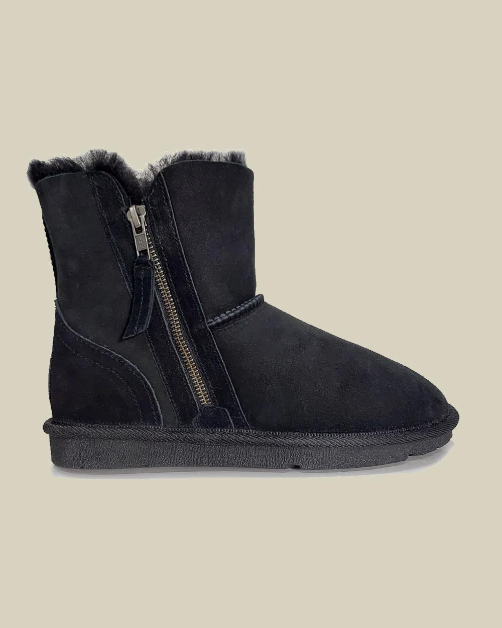 Ultra Short Zip Sheepskin Boots