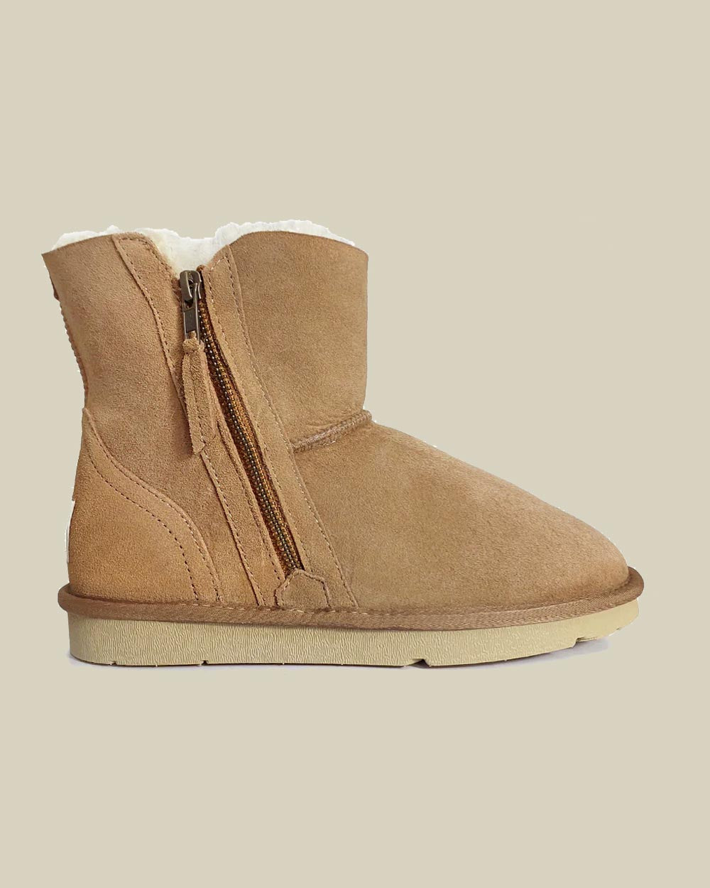 Ultra Short Zip Sheepskin Boots