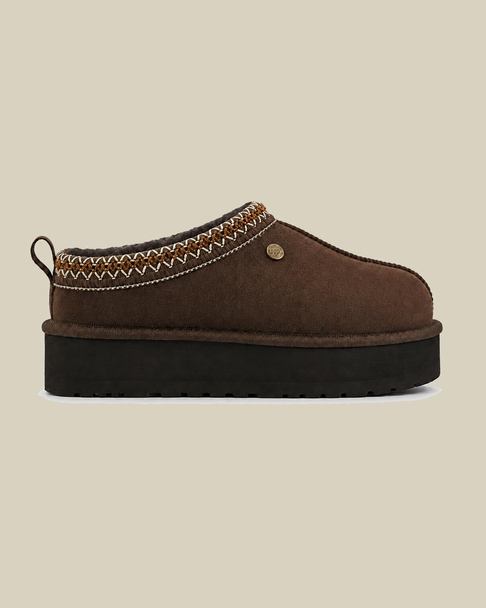 Jasper Platform Sheepskin Slippers