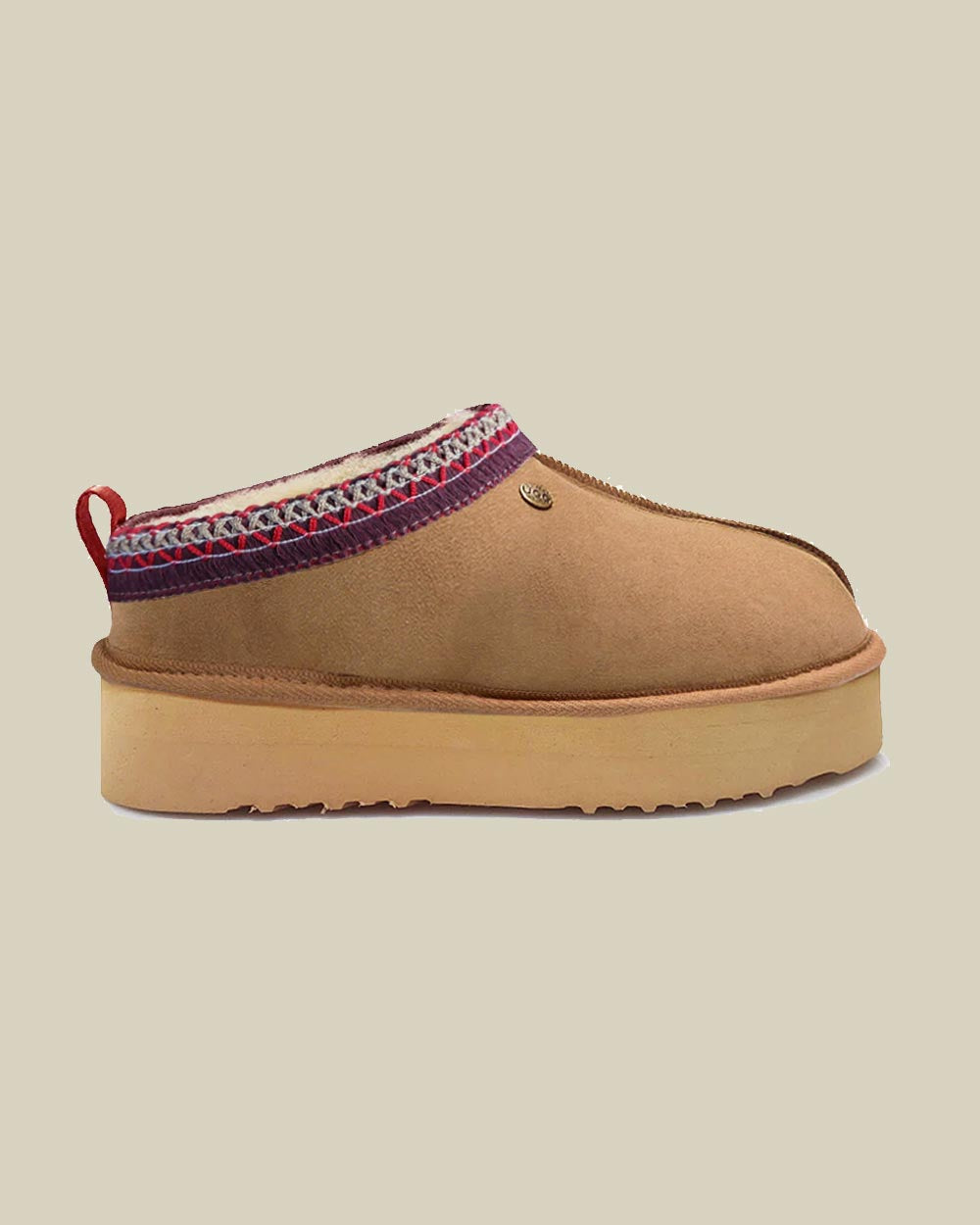 Jasper Platform Sheepskin Slippers