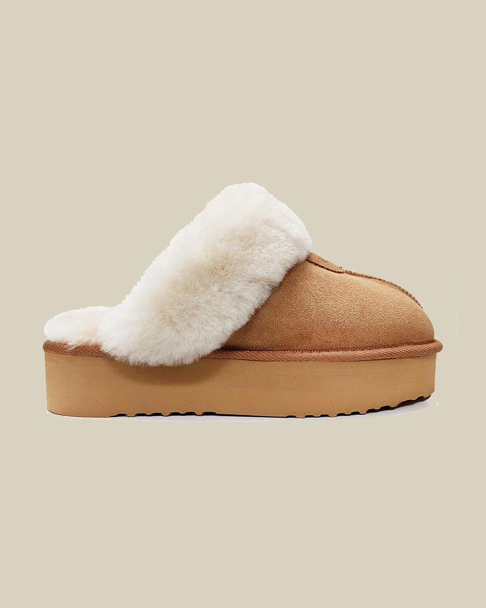 Charlotte Platform Sheepskin Scuffs